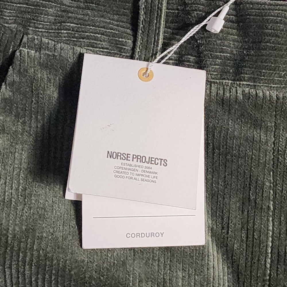 Norse Projects Jelena Cords Ivy Green Women's Size 34 Made in Italy - Picture 3 of 13